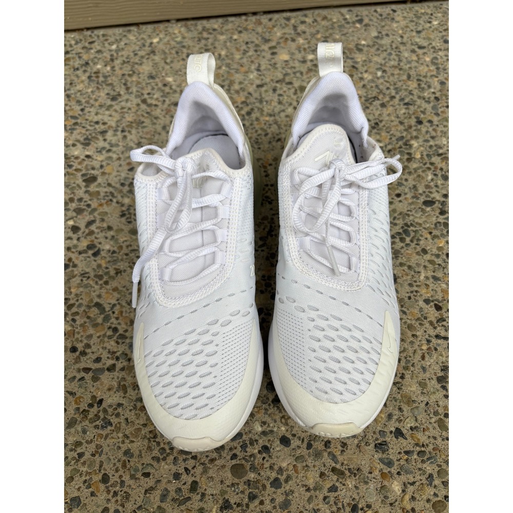 Nike Air Max 270 Triple White Mesh Lifestyle Sneakers 943345-103 Womens 7.5 / 6Y - Picture 6 of 10